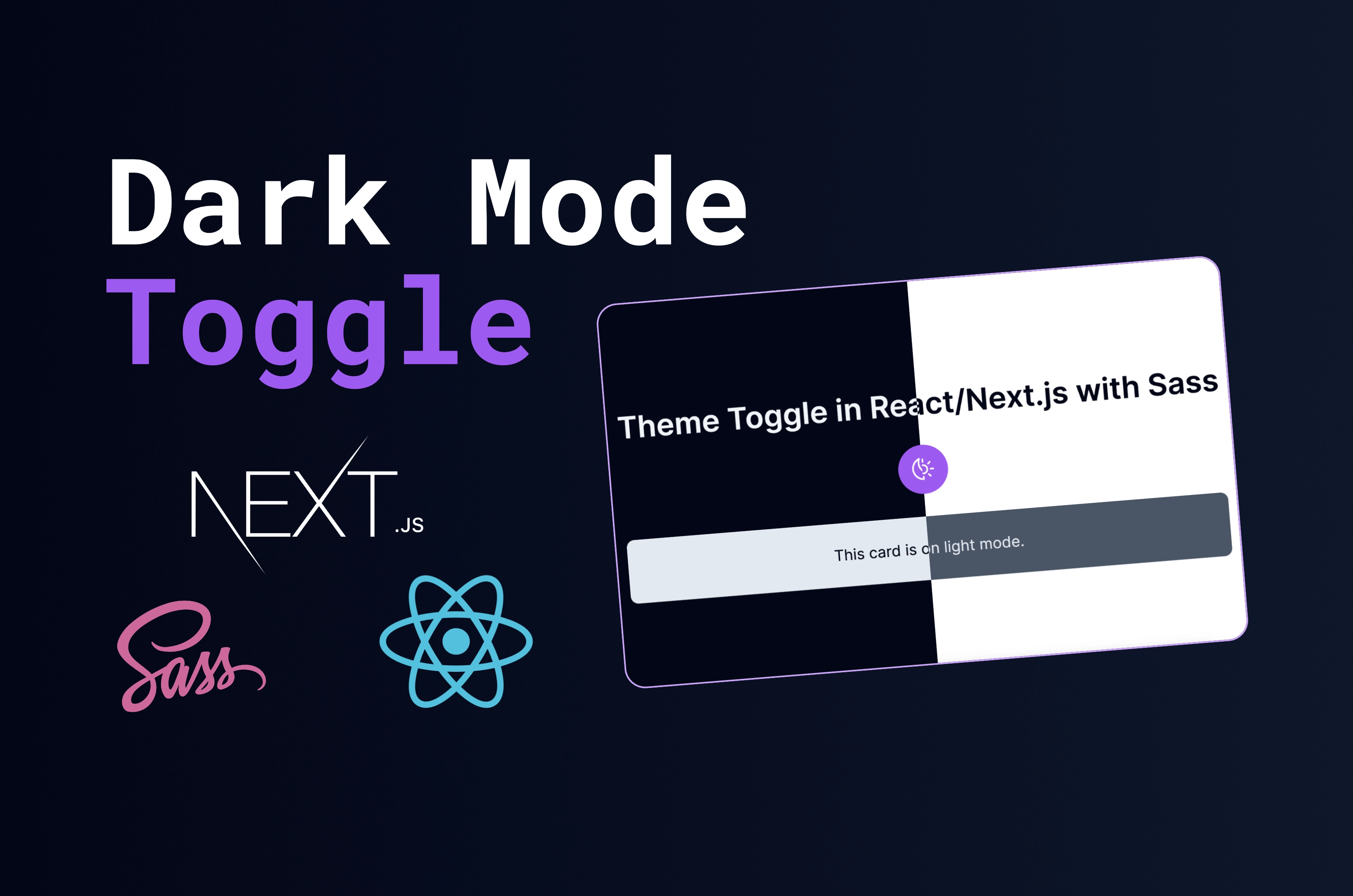 How to Implement Dark Mode in React/Next.js Using Sass